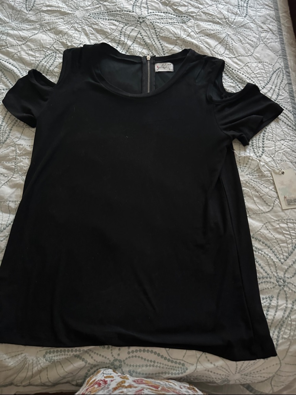 Glitz Black Cold-Shoulder Women's Top